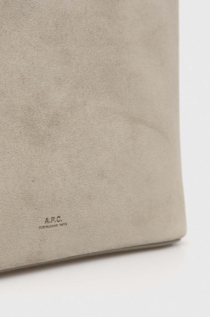 Geanta de mana din piele intoarsa sac vera A.P.C. PXCAL.F61902 verde