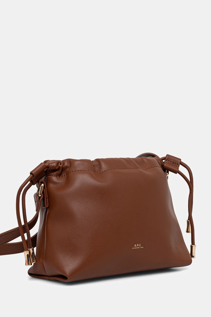 A.P.C. Sac Ninon Mini torebka crossbody damska z imitacji skóry PUAAT.F61582 brązowy AW24