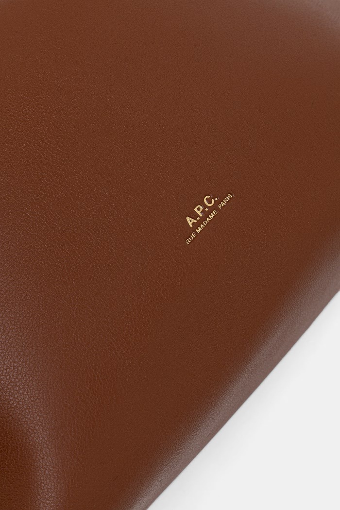 A.P.C. Sac Ninon Mini torebka crossbody damska z imitacji skóry brązowy PUAAT.F61582