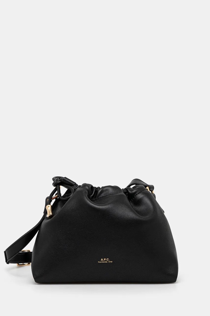 Τσάντα A.P.C. Sac Ninon Mini απλό μαύρο PUAAT.F61582.LZZ