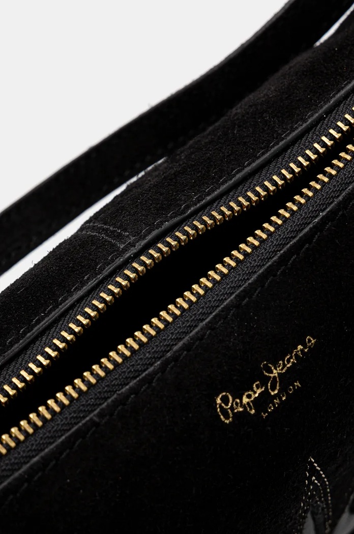 Semišová kabelka Pepe Jeans NADINE EDEN PL031588 černá