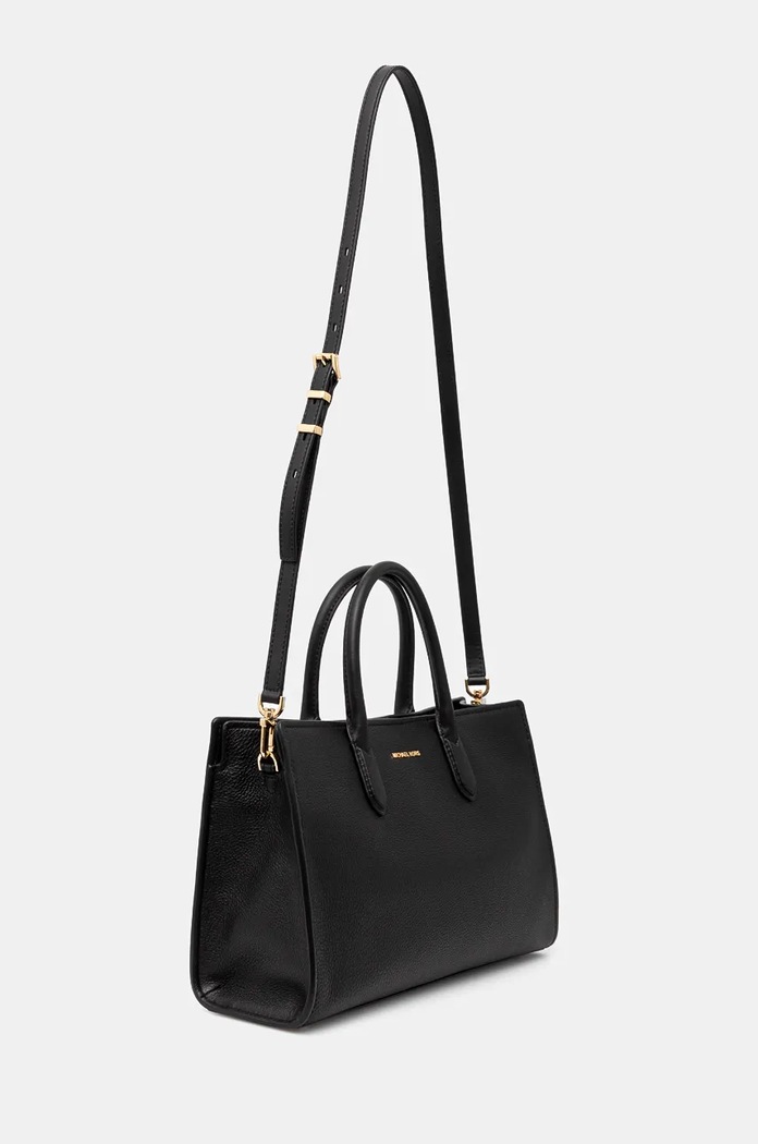 Kožená kabelka MICHAEL Michael Kors 30F4GETS2L černá SS25