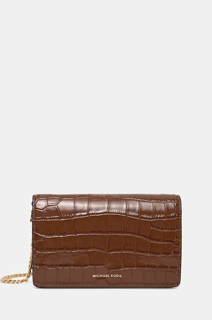 MICHAEL Michael Kors torebka skórzana nie mieści A4 brązowy 32F4GJ6C8E
