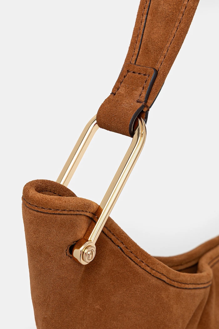 MICHAEL Michael Kors geantă de mână din piele întoarsă maro 30F4G2YL6S