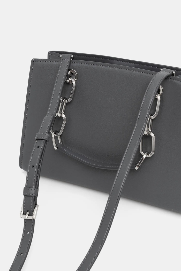 Kožená kabelka MICHAEL Michael Kors šedá 30F4SCYS2T