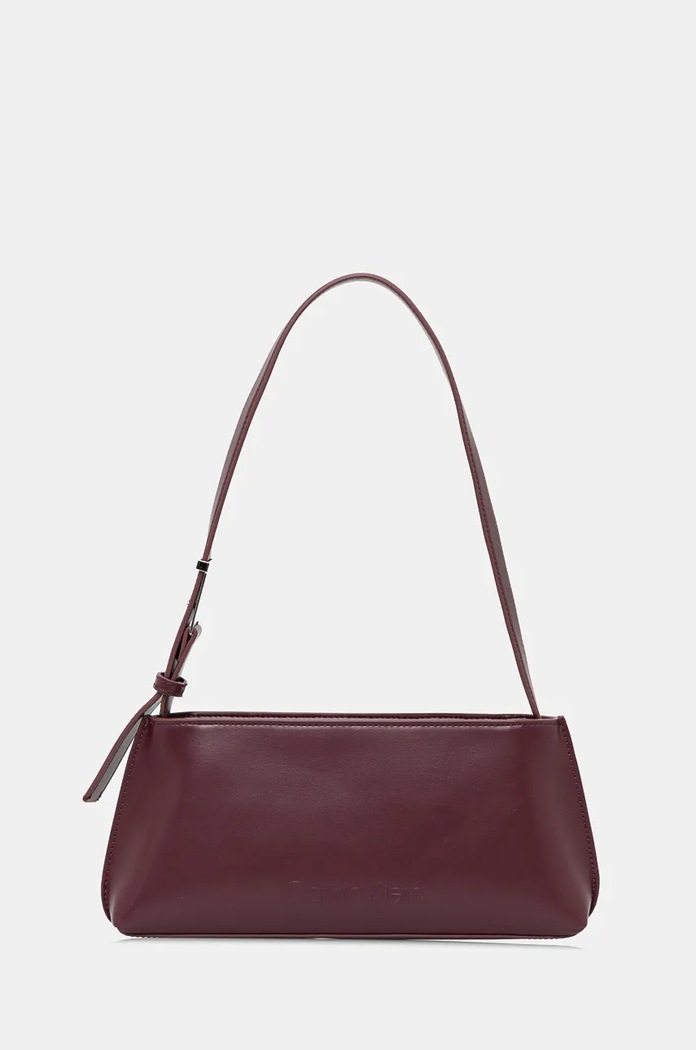 Calvin Klein torebka nie mieści A4 bordowy K60K612550