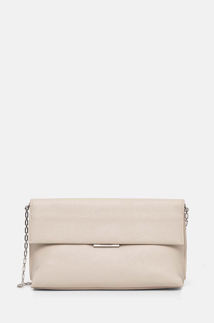 Calvin Klein torebka nie mieści A4 beżowy K60K612560