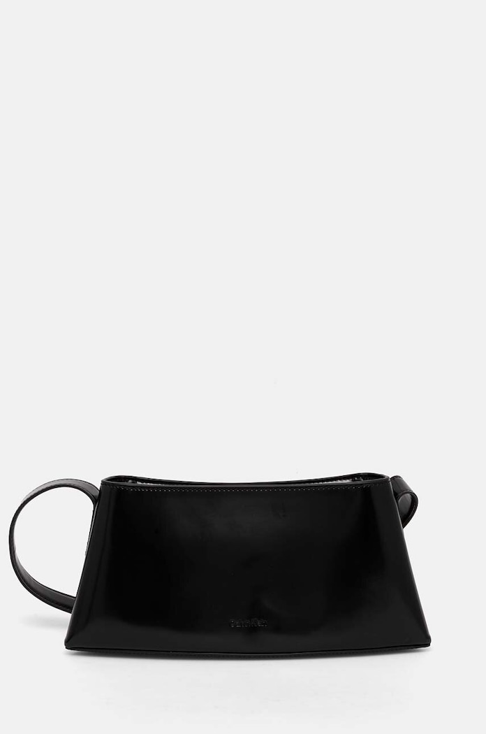 Kabelka Calvin Klein imitácia lakovanej kože čierna K60K612574