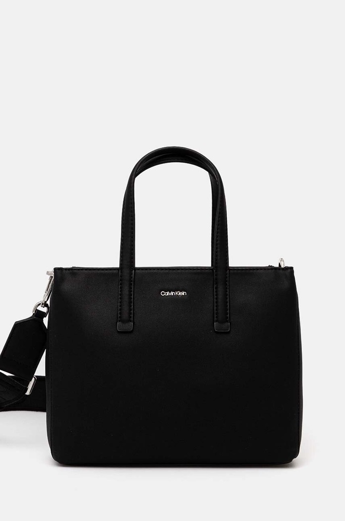 Kabelka Calvin Klein imitácia kože čierna K60K612904
