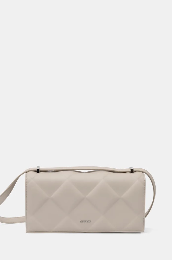 Kabelka Calvin Klein imitácia kože béžová K60K612905