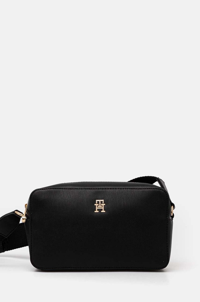 Kabelka Tommy Hilfiger imitácia kože čierna AW0AW16439
