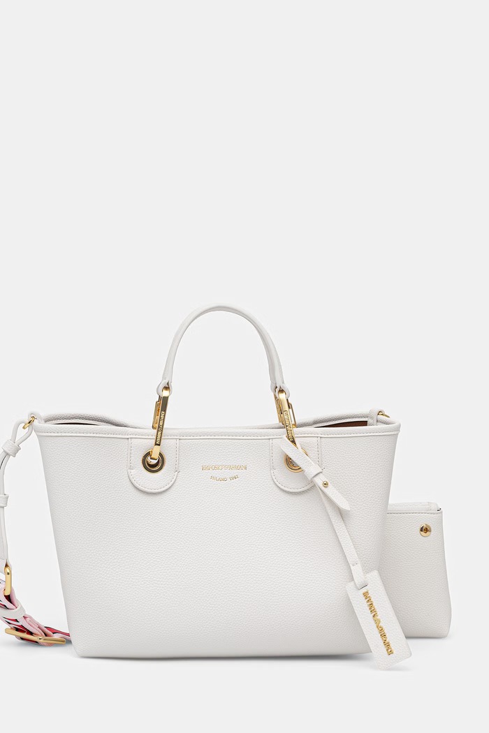 Emporio Armani crossbody kabelka dámska z imitácie kože biela EW000361.AF12103