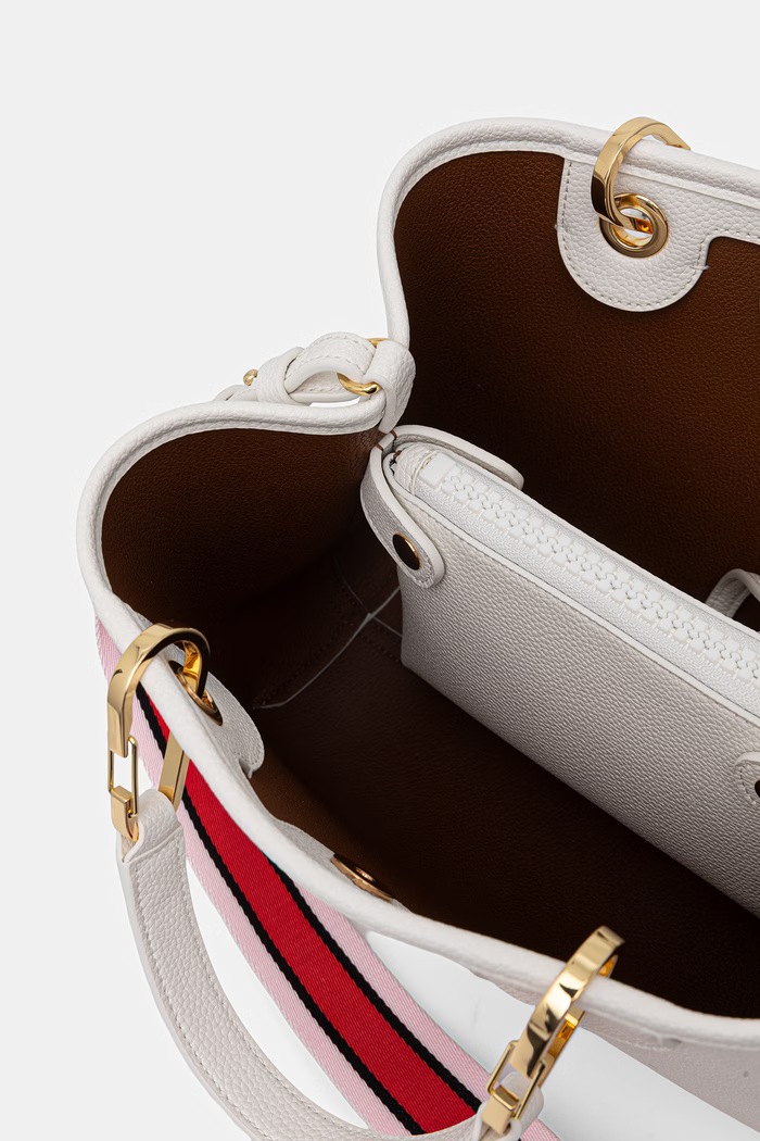 Emporio Armani crossbody kabelka dámska z imitácie kože EW000361.AF12103 biela