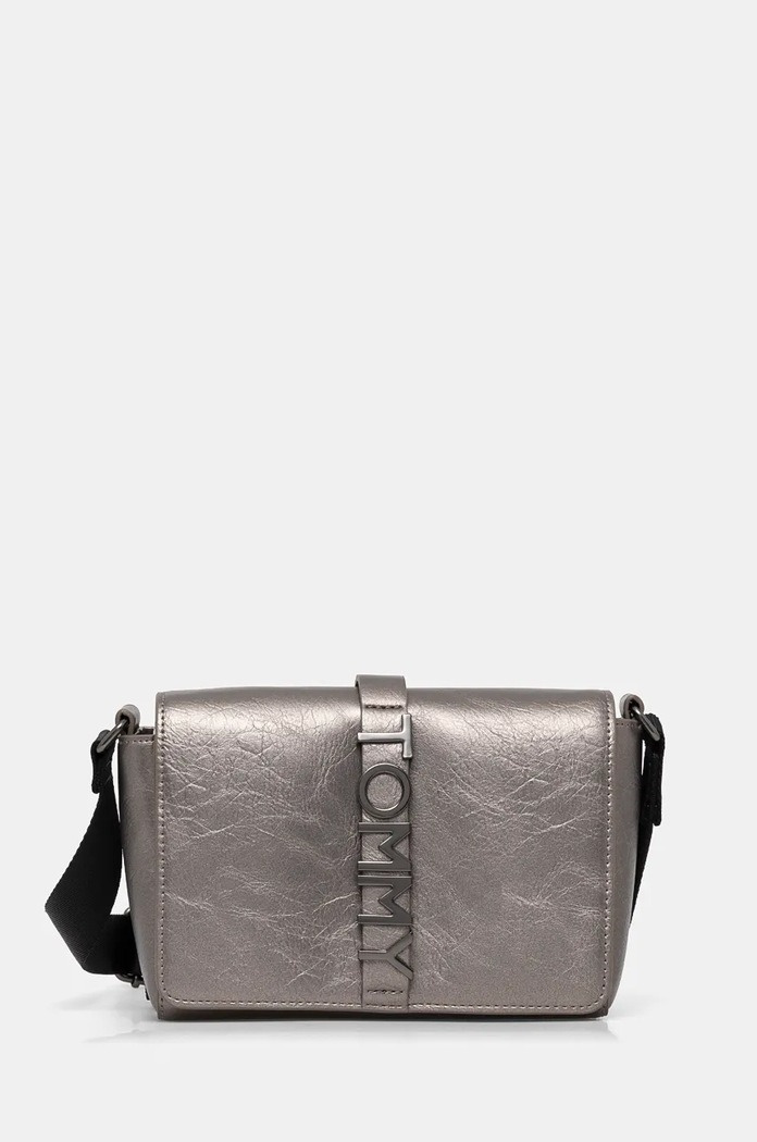 Tommy Jeans kézitáska szintetikus bőr ezüst AW0AW16503