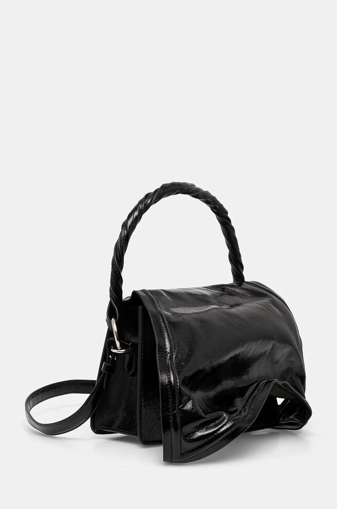 Kožená kabelka Y/Project WIRE BAG 620BA007 čierna AW24