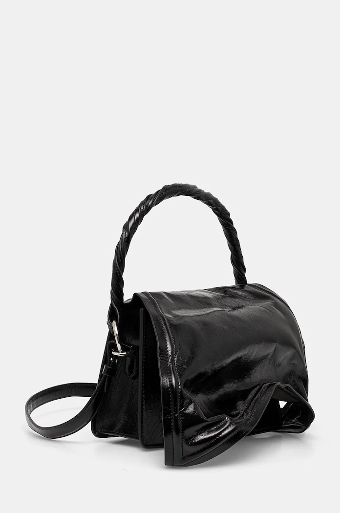Kožená kabelka Y/Project WIRE BAG 620BA007 čierna AW24