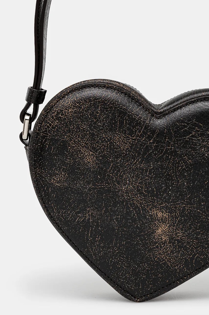 Doplňky Kabelka AMBUSH Crackle Heart Shoulder Bag BWNN006F24LEA0011000 černá