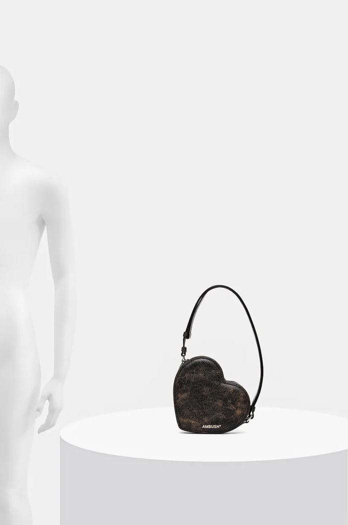 Kabelka AMBUSH Crackle Heart Shoulder Bag BWNN006F24LEA0011000