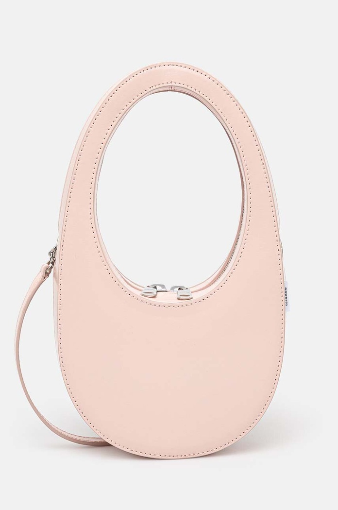 Coperni handbag Gloss Crossbody Mini Swipe Bag grain leather pink COPBA38BISF6002
