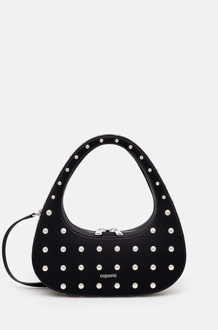 Coperni torebka Studded Crossbody Baguette Swipe Bag tekstylny czarny COPBA60STF9003
