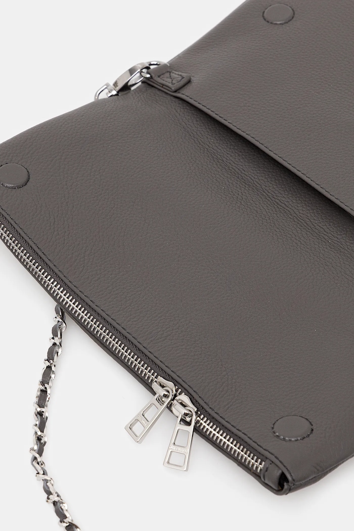 Zadig&Voltaire taška dámská kožená ROCK GRAINED LEATHER LWBA00001 šedá