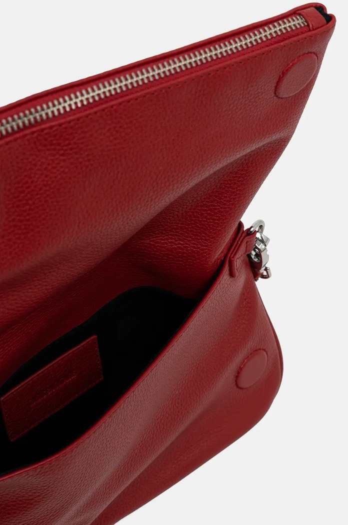 Zadig&Voltaire μικρή τσάντα γυναικεία δερμάτινη ROCK GRAINED LEATHER LWBA00001 κόκκινο