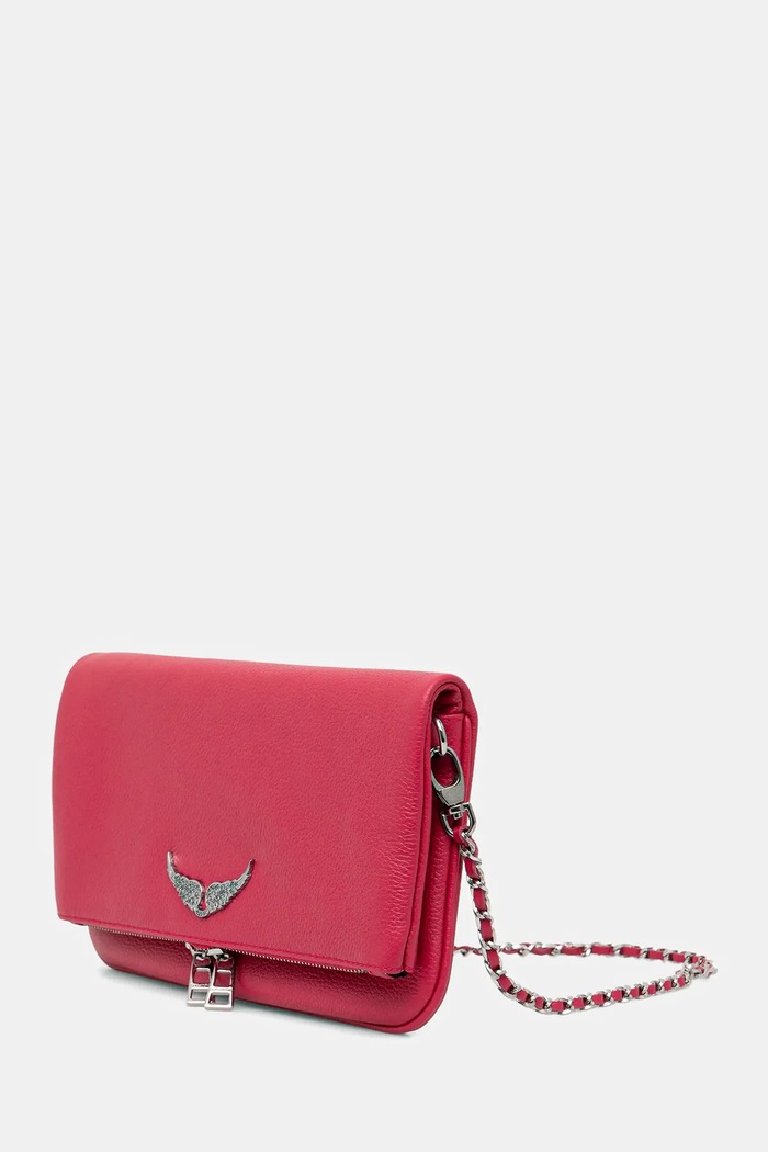 Kožená kabelka ZADIG&VOLTAIRE ROCK GRAINED LEATHER LWBA00001 růžová AA00
