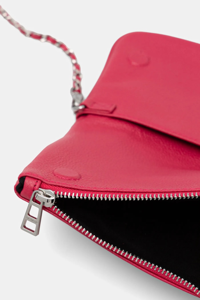 Kožená kabelka ZADIG&VOLTAIRE ROCK GRAINED LEATHER LWBA00001 růžová
