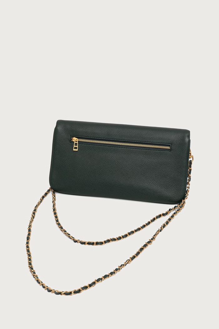 Akcesoria Zadig&Voltaire Torebka damska skórzana ROCK GRAINED LEATHER LWBA00001 zielony