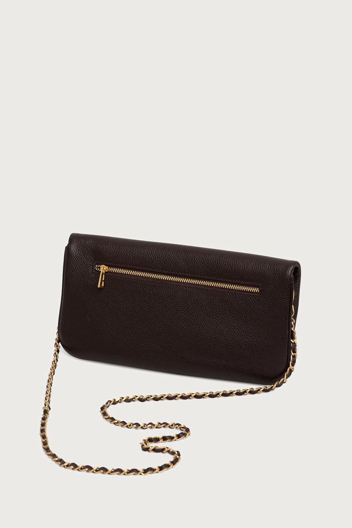Akcesoria Zadig&Voltaire Torebka damska skórzana ROCK GRAINED LEATHER LWBA00001 brązowy