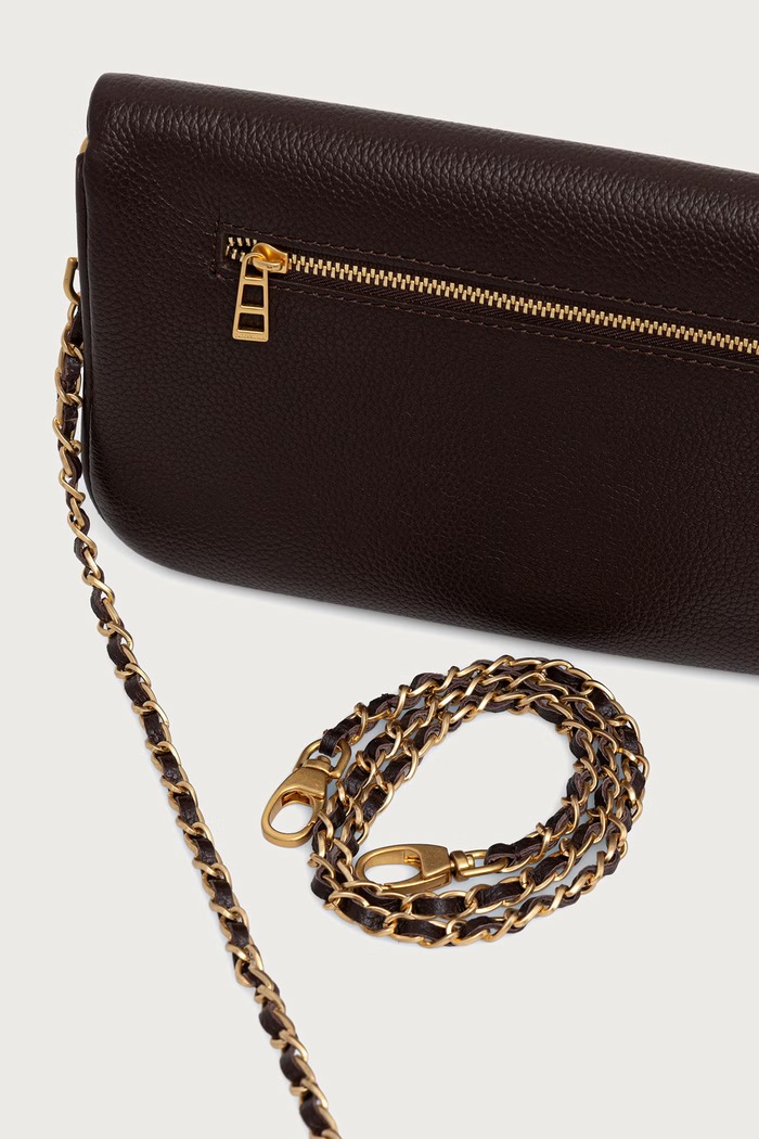 Torebka damska skórzana ROCK GRAINED LEATHER Zadig&Voltaire LWBA00001 brązowy