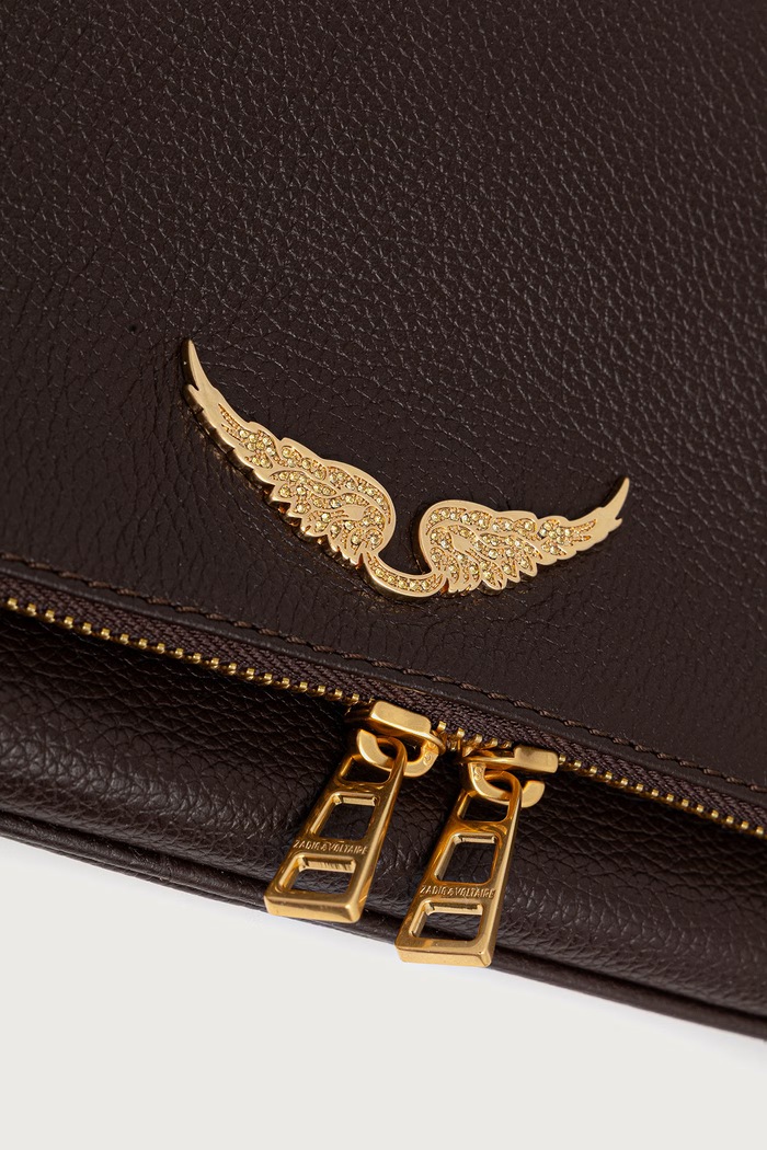 Torebka damska skórzana ROCK GRAINED LEATHER Zadig&Voltaire brązowy LWBA00001