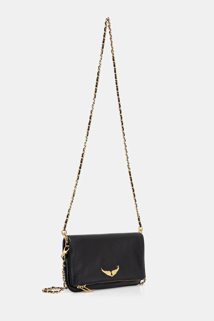Zadig&Voltaire női bőr táska ROCK GRAINED LEATHER LWBA00001 fekete AA00