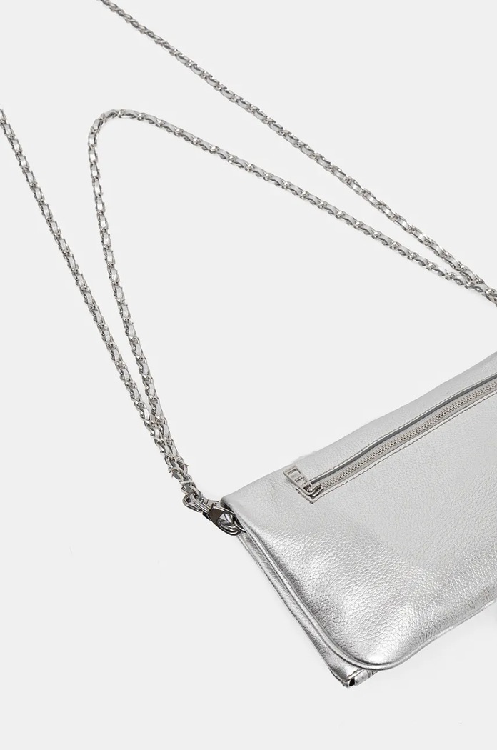 Doplňky Kožená kabelka ZADIG&VOLTAIRE LWBA02551 stříbrná
