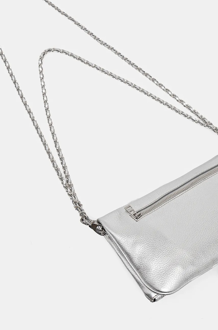 Doplňky Kožená kabelka ZADIG&VOLTAIRE LWBA02551 stříbrná