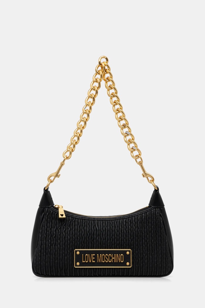 Usnjena torbica Love Moschino Ne ustreza A4 črna JC4357PP0L
