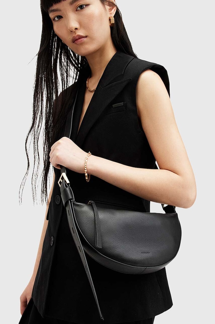 Δερμάτινη τσάντα AllSaints HALF MOON W301XB