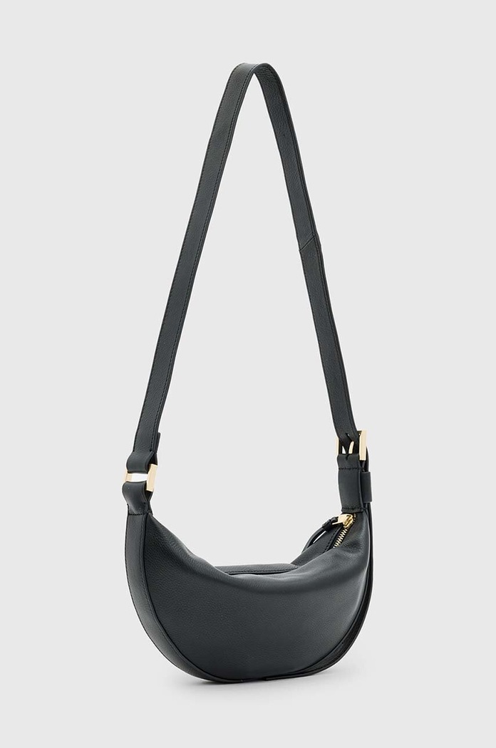 Δερμάτινη τσάντα AllSaints HALF MOON W301XB μαύρο NC25