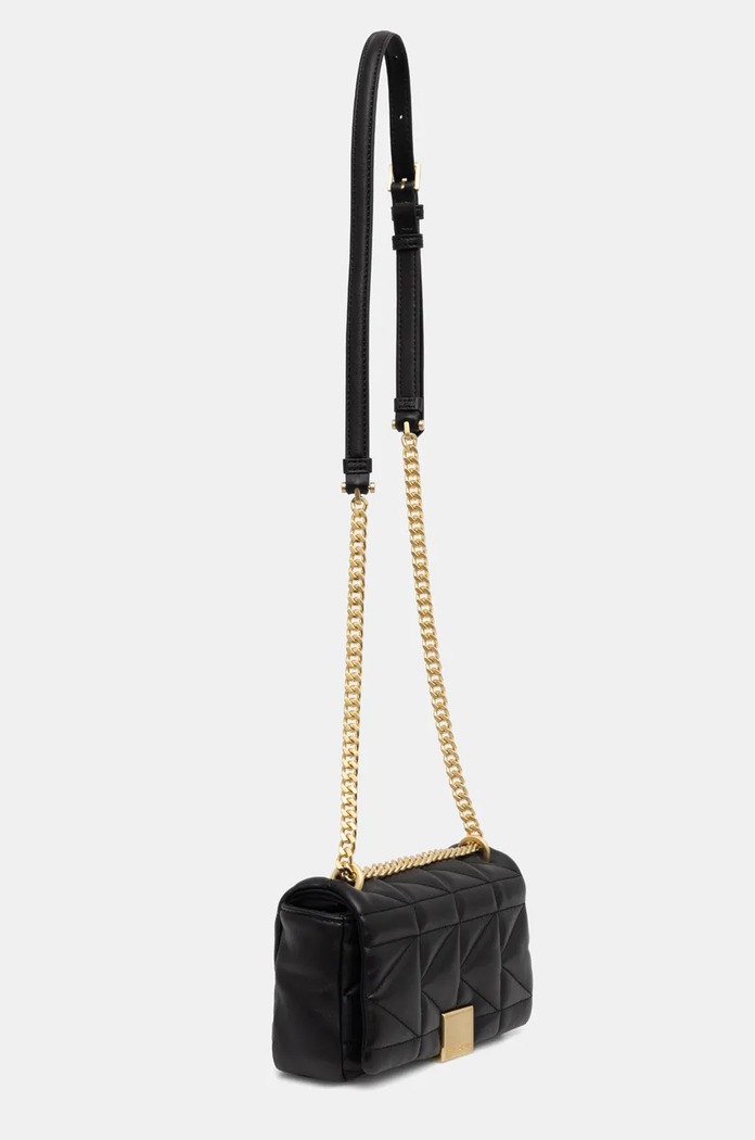 Kožená kabelka Karl Lagerfeld 246W3089 čierna AW24