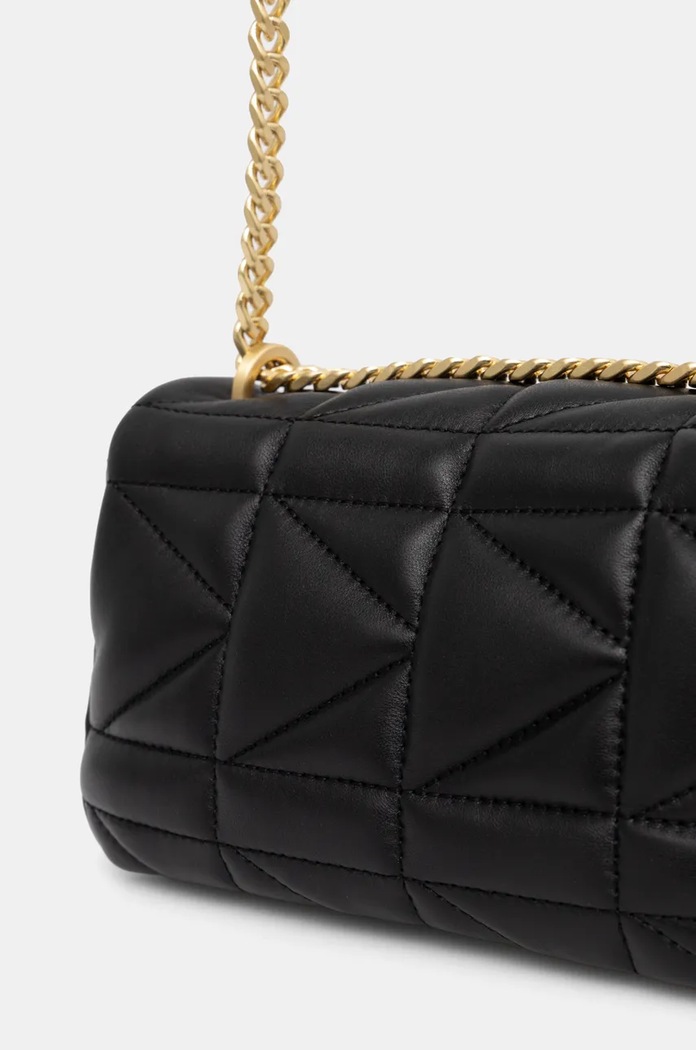Kožená kabelka Karl Lagerfeld čierna 246W3089