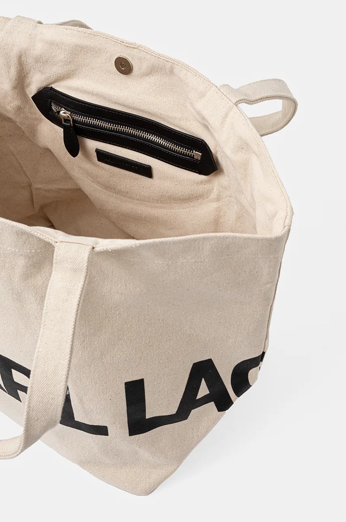 Karl Lagerfeld geanta de bumbac 246W3886 bej