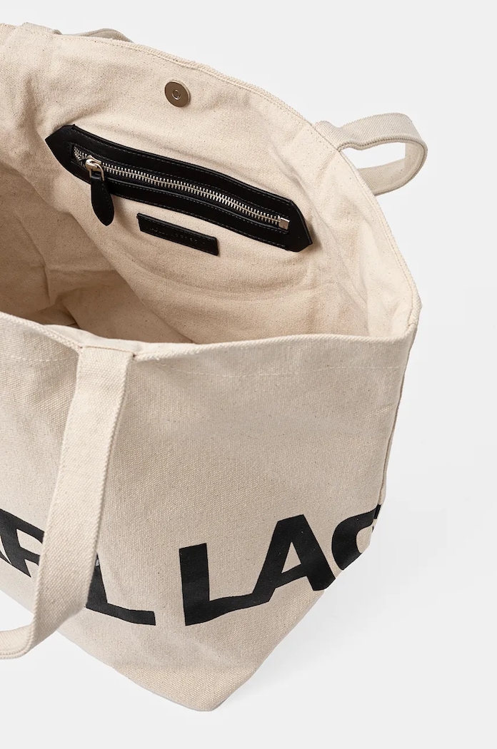 Karl Lagerfeld geanta de bumbac 246W3886 bej