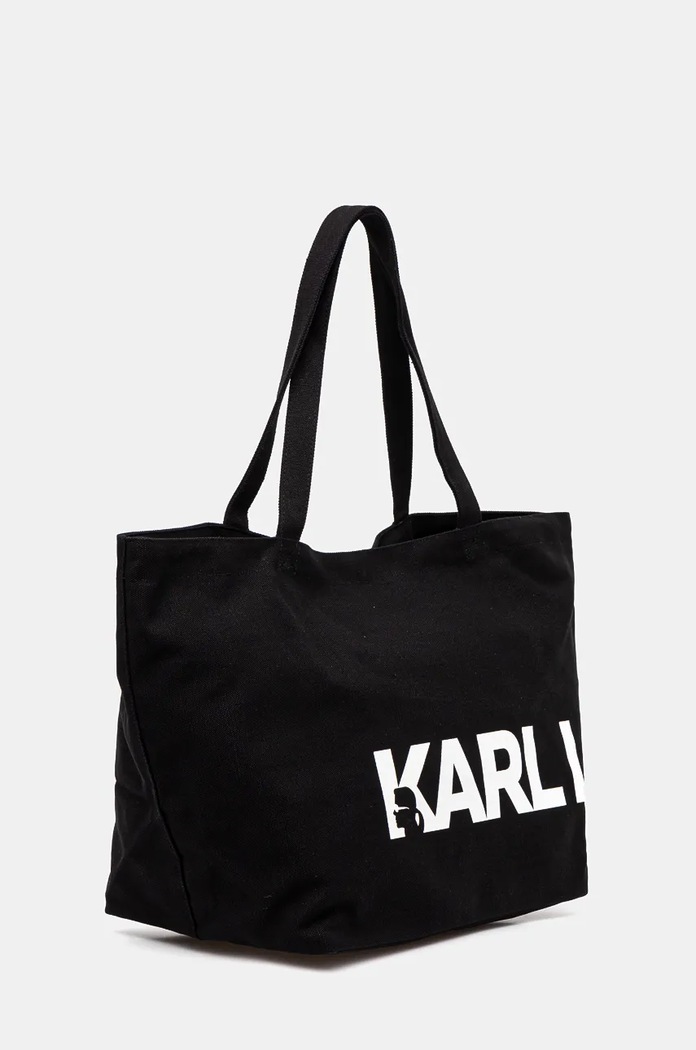 Bavlněná kabelka Karl Lagerfeld 246W3886 černá SS25