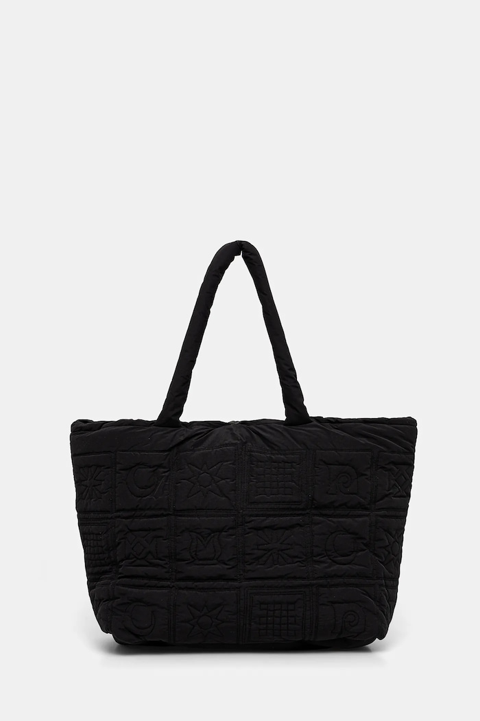 Kabelka Nanushka SOFT TOTE jemný vzor čierna NU24FWBT12451