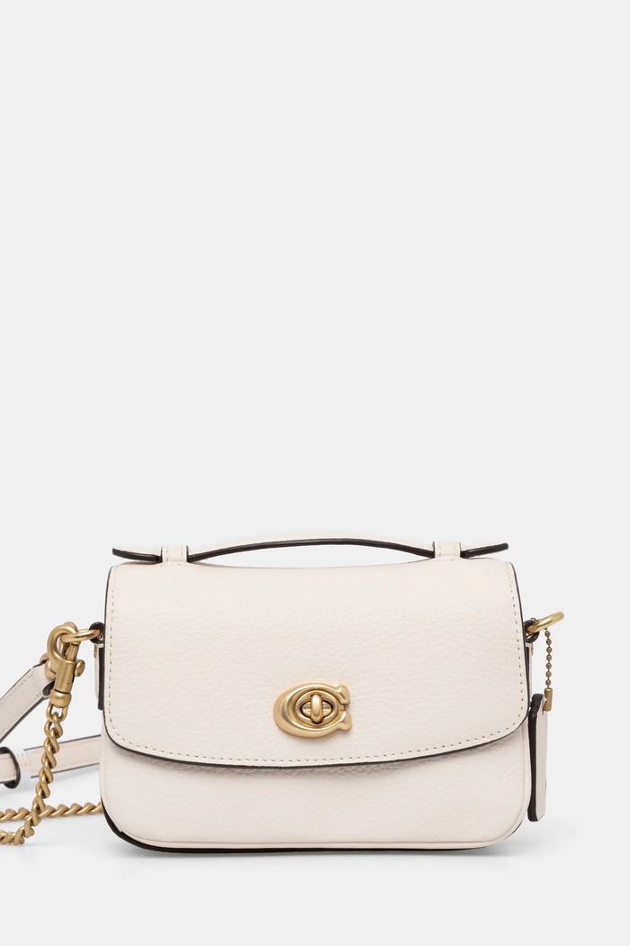 Kožená kabelka Coach Cassie Crossbody Bag 17 přírodní kůže béžová CW565
