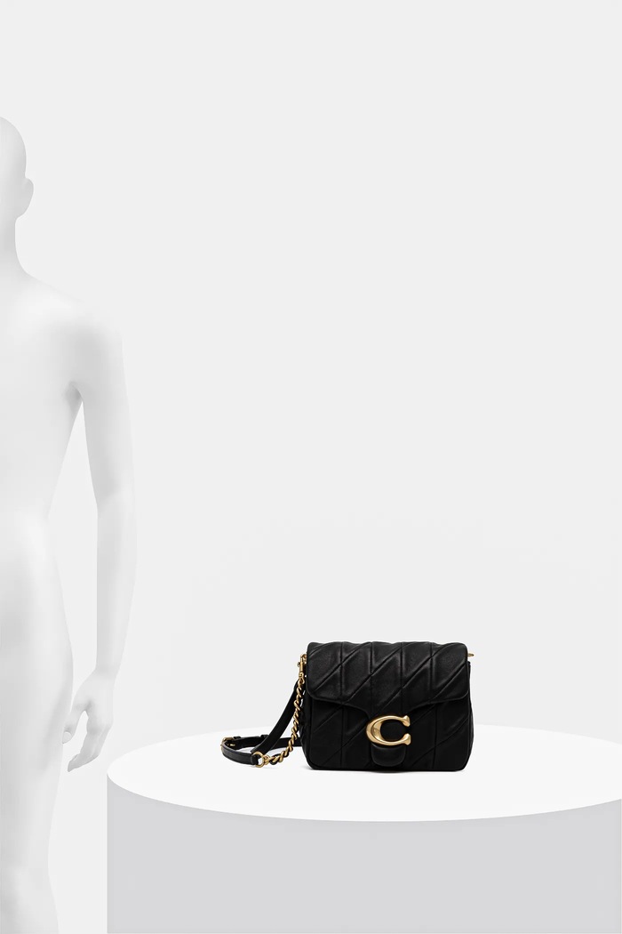 Δερμάτινη τσάντα Coach square tabby CW629