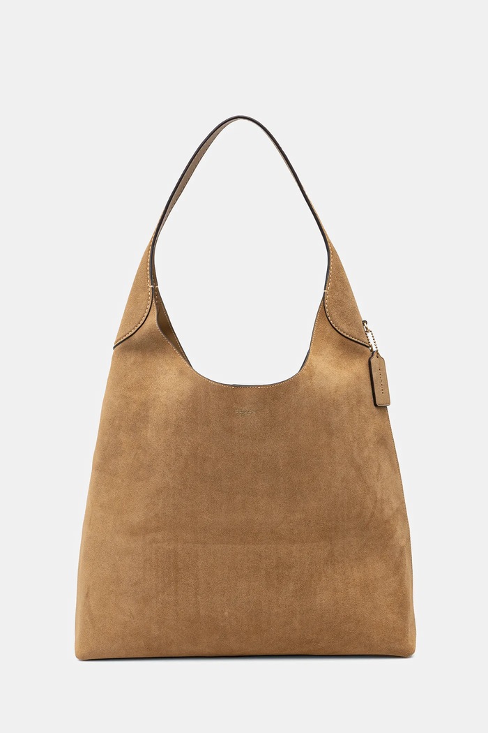 Coach nákupní taška dámská semišová Suade Brooklyn Shoulder Bag 39 semišová kůže zelená CW636