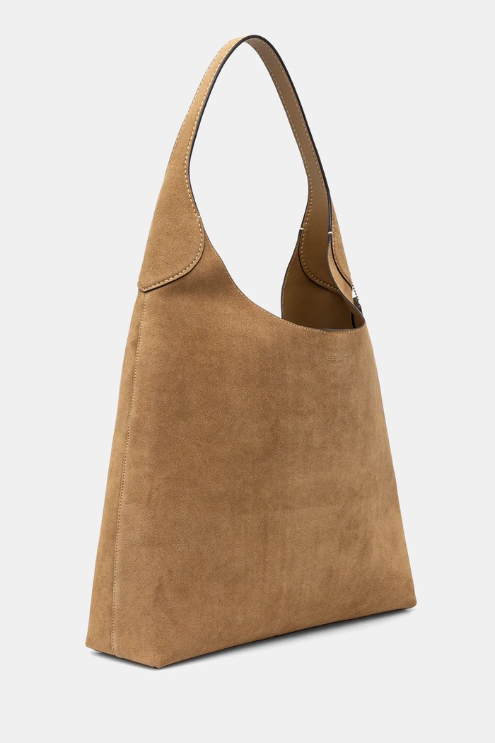 Coach nákupní taška dámská semišová Suade Brooklyn Shoulder Bag 39 CW636 zelená SS26