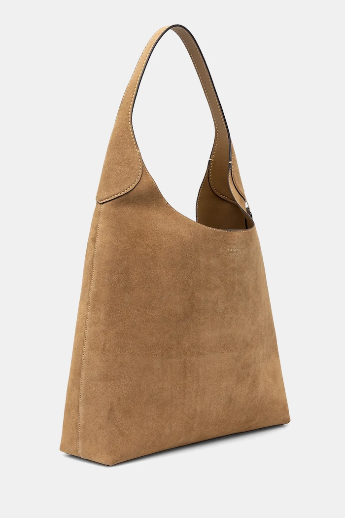 Coach nákupní taška dámská semišová Suade Brooklyn Shoulder Bag 39 CW636 zelená SS26