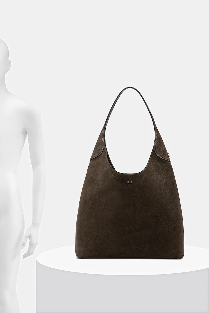 Coach geantă shopper femei din piele întoarsă Suade Brooklyn Shoulder Bag 39 CW636